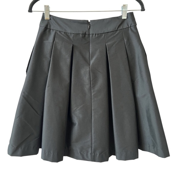 SOLD WHBM WHITE HOUSE BLACK MARKET PLEATED SKIRT 2 BACK ZIP PREPPY DK ACADEMIA - Picture 4 of 11